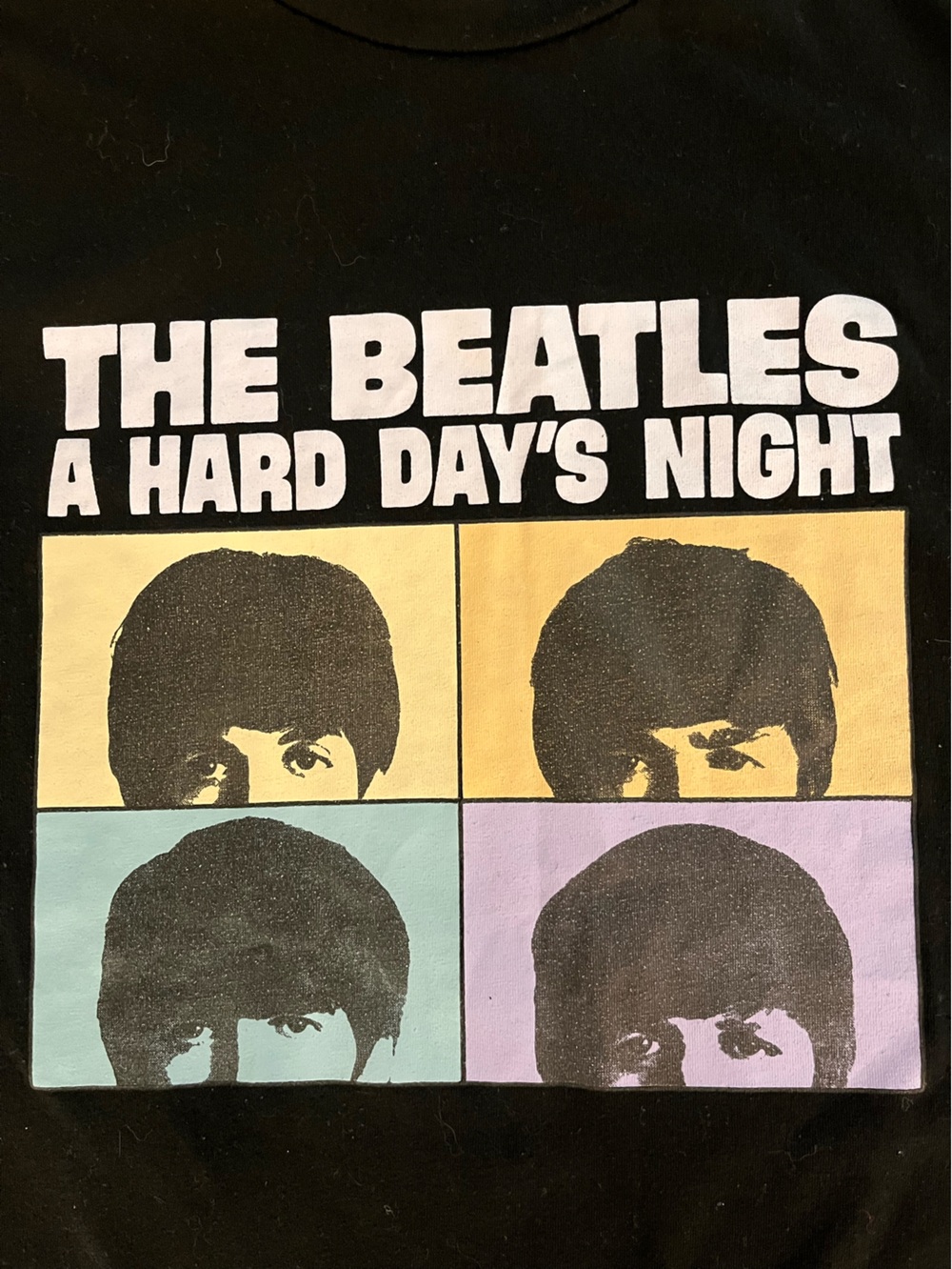 The Beatles "A Hard Day's Night" Black Graphic Tee
